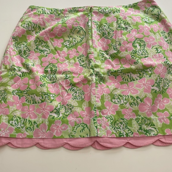 Vintage Lilly Pulitzer Tiger cloud print skirt size 10 - Picture 2 of 4